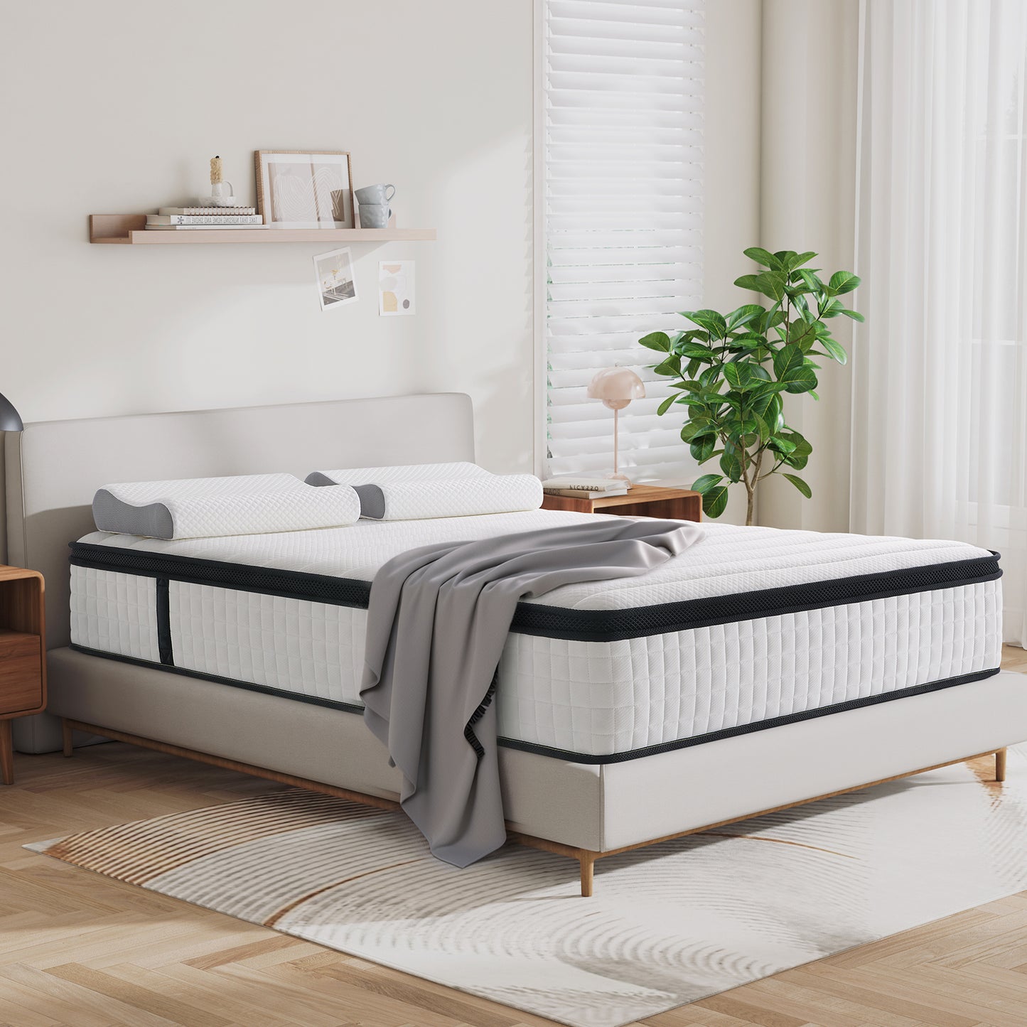 Adjustable Cool Gel Memory Foam Pillows Queen Size